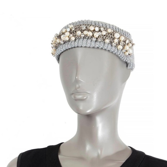 CHANEL  2017 17K PEARL & CRYSTAL  HEADBAND - Picture 1 of 4